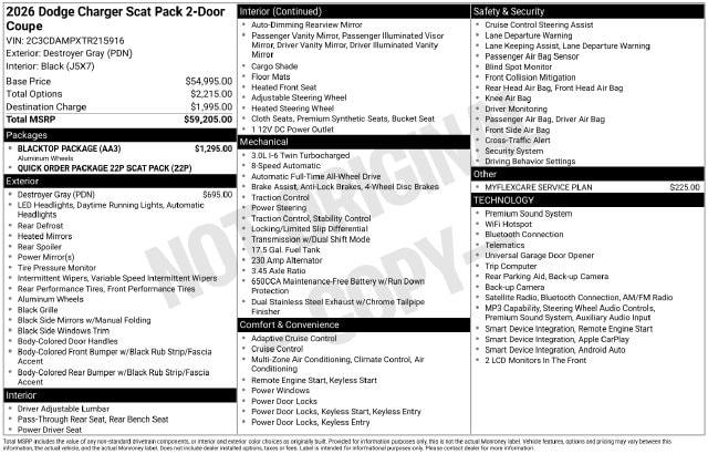 2026 Dodge Charger Scat Pack 2-Door AWD