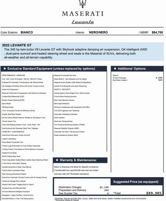 2022 Maserati Levante GT