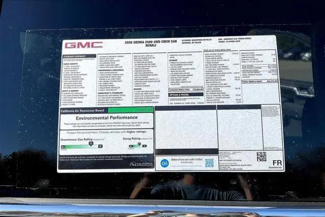 2026 GMC Sierra 2500HD Crew Cab, Standard Bed, Denali, 4WD
