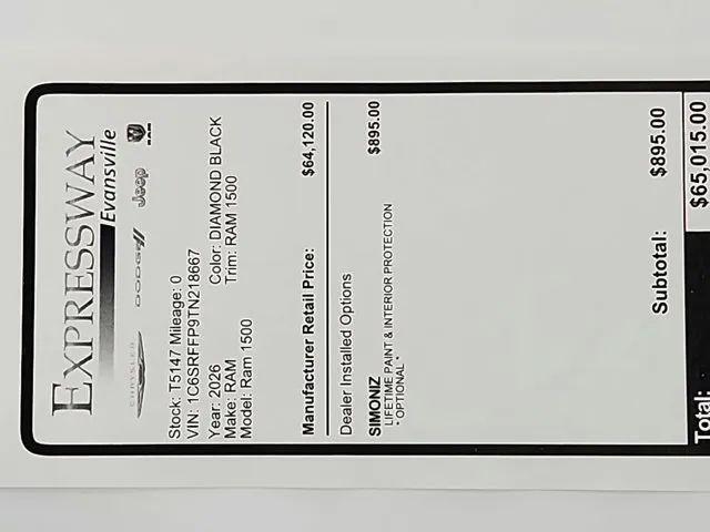 2026 Ram 1500 Big Horn Crew Cab 4x4 5'7" Box