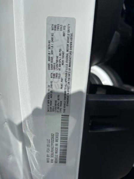 2023 Ram ProMaster Cargo Van Low Roof 136" WB