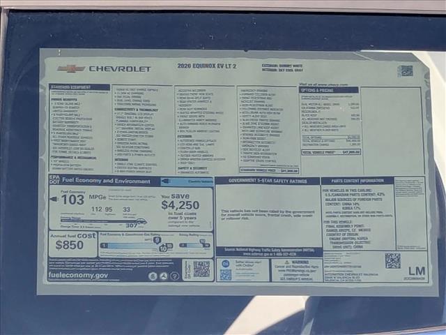 New 2026 Chevrolet Equinox EV LT 2, FWD All Wheel Drive Sport Utility