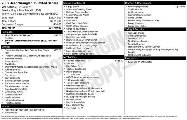2009 Jeep Wrangler Unlimited Sahara