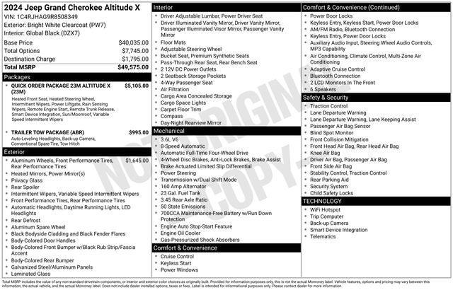 2024 Jeep Grand Cherokee Altitude X 4x4 2024 Jeep Grand Cherokee Altitude X 4x4