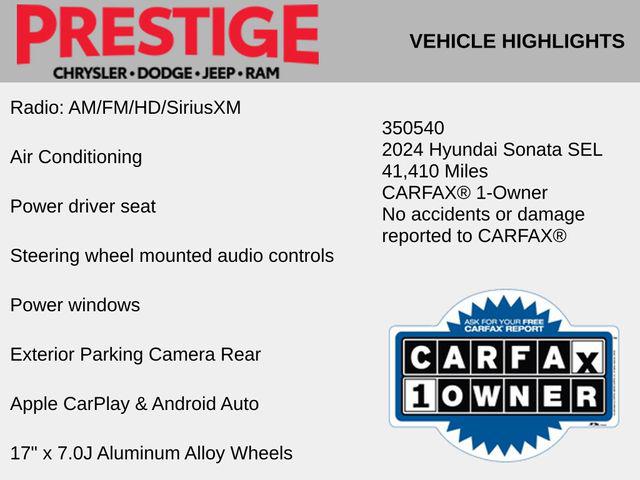 2024 Hyundai Sonata SEL 2024 Hyundai Sonata SEL