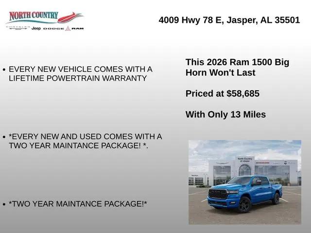 2026 Ram 1500 Big Horn Crew Cab 4x4 57 Box