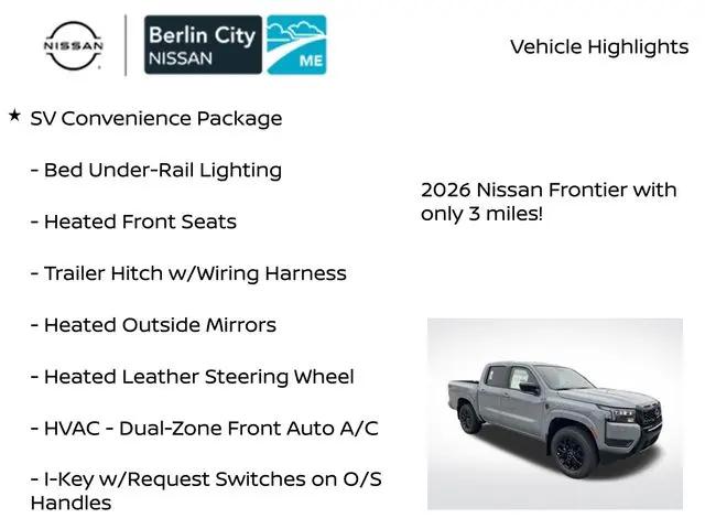 2026 Nissan Frontier Crew Cab SV 4x4