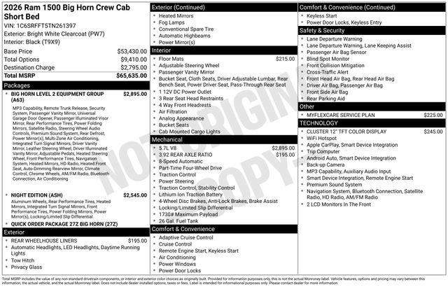 2026 Ram 1500 Lone Star Crew Cab 4x4 57 Box
