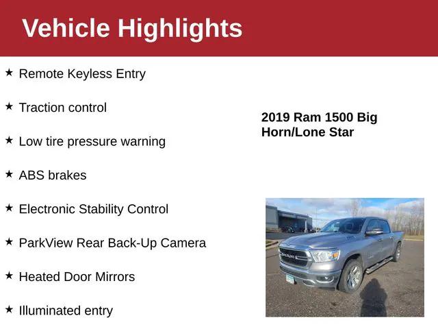 2019 RAM 1500 Big Horn/Lone Star Crew Cab 4x4 57 Box 2019 RAM 1500 Big Horn/Lone Star Crew Cab 4x4 57 Box