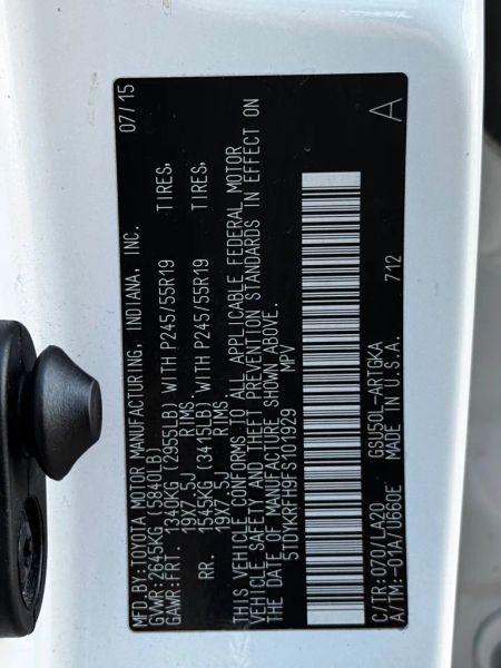 2015 Toyota Highlander Limited Platinum V6