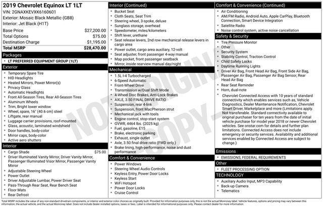 2019 Chevrolet Equinox LT 2019 Chevrolet Equinox LT