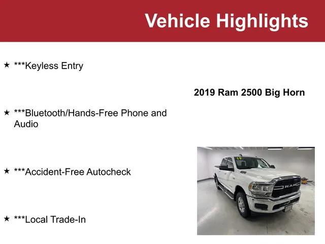 2019 RAM 2500 Big Horn Crew Cab 4x4 64 Box 2019 RAM 2500 Big Horn Crew Cab 4x4 64 Box
