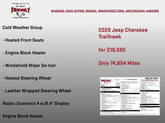 2020 Jeep Cherokee Trailhawk 4X4 2020 Jeep Cherokee Trailhawk 4X4