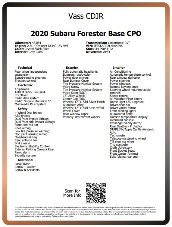 2020 Subaru Forester Base