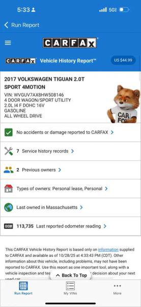 2017 Volkswagen Tiguan 2.0T Sport