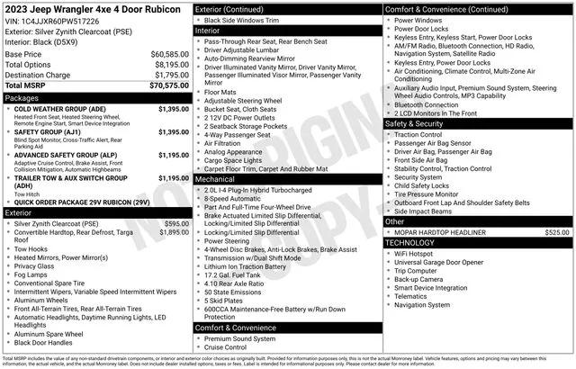 2023 Jeep Wrangler 4xe Rubicon 4x4 2023 Jeep Wrangler 4xe Rubicon 4x4