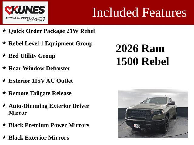 2026 RAM Ram 1500 RAM 1500 REBEL CREW CAB 4X4 57 BOX 2026 RAM Ram 1500 RAM 1500 REBEL CREW CAB 4X4 57 BOX