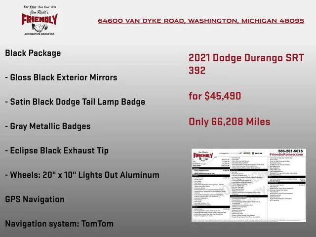 2021 Dodge Durango SRT 392 AWD 2021 Dodge Durango SRT 392 AWD