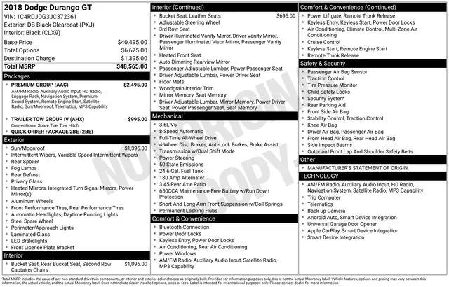 2018 Dodge Durango GT AWD 2018 Dodge Durango GT AWD