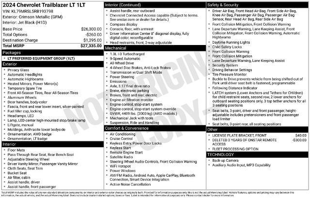 2024 Chevrolet TrailBlazer AWD LT
