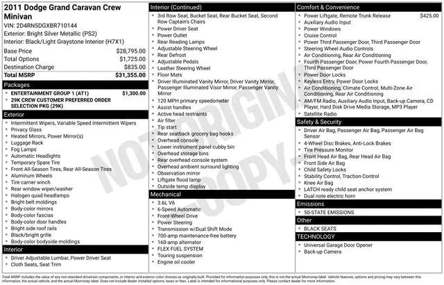 2011 Dodge Grand Caravan Crew 2011 Dodge Grand Caravan Crew
