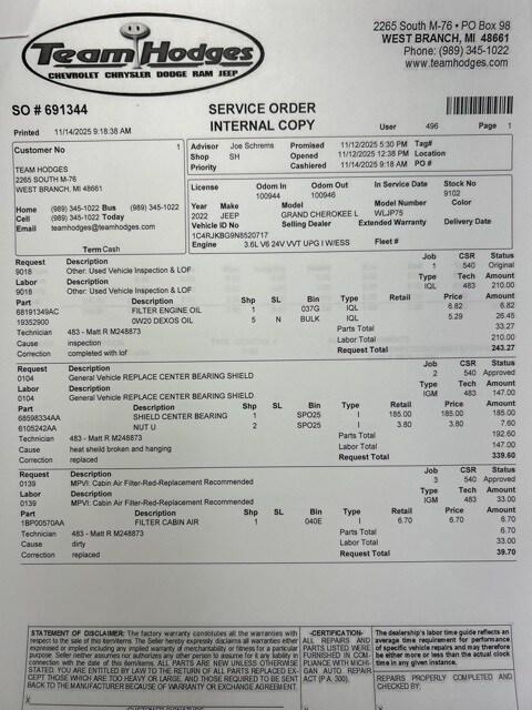 2022 Jeep Grand Cherokee L Limited 4x4 2022 Jeep Grand Cherokee L Limited 4x4