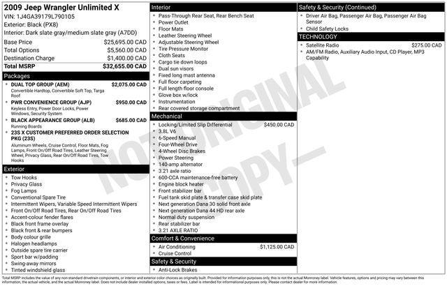 2009 Jeep Wrangler Unlimited X 2009 Jeep Wrangler Unlimited X
