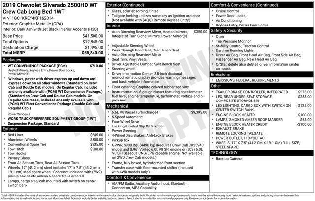 2019 Chevrolet Silverado 2500HD WT 2019 Chevrolet Silverado 2500HD WT