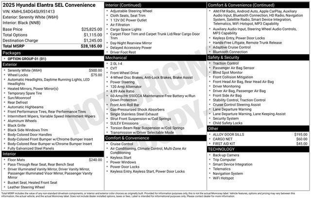 2025 Hyundai Elantra SEL Convenience 2025 Hyundai Elantra SEL Convenience