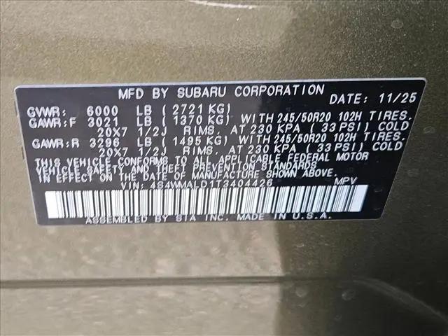2026 Subaru Ascent Onyx Edition Touring 7-Passenger