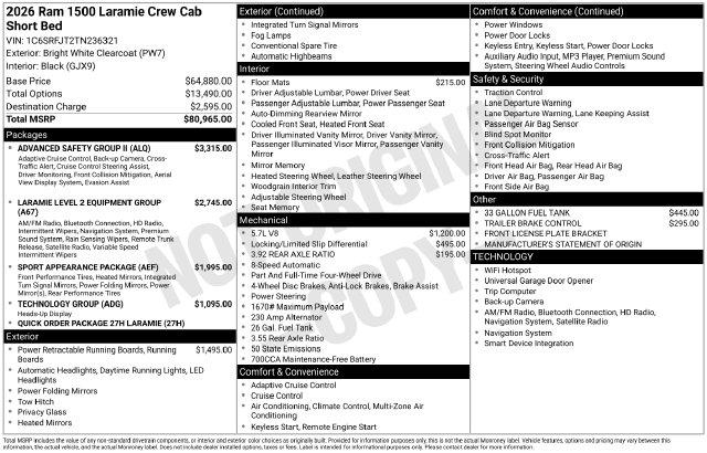 2026 Ram 1500 Laramie Crew Cab 4x4 57 Box