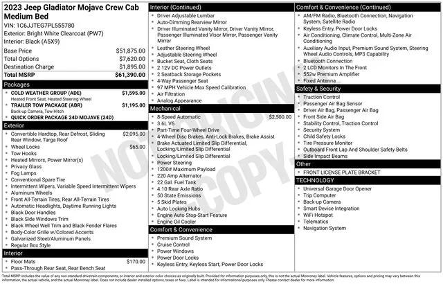 2023 Jeep Gladiator Mojave 4x4