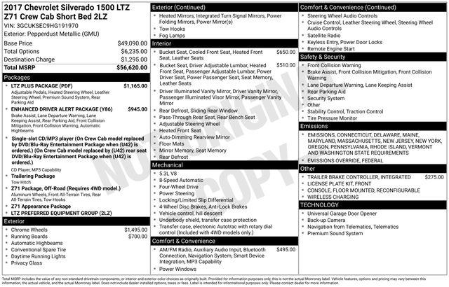 2017 Chevrolet Silverado 1500 2LZ 2017 Chevrolet Silverado 1500 2LZ