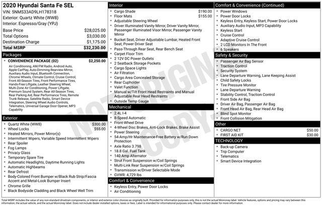 2020 Hyundai Santa Fe SEL 2020 Hyundai Santa Fe SEL