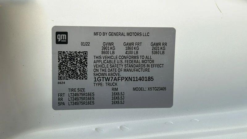 2022 GMC Savana Cargo RWD 2500 Regular Wheelbase Work Van