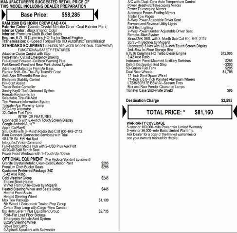 2026 RAM Ram 3500 RAM 3500 BIG HORN CREW CAB 4X4 8 BOX