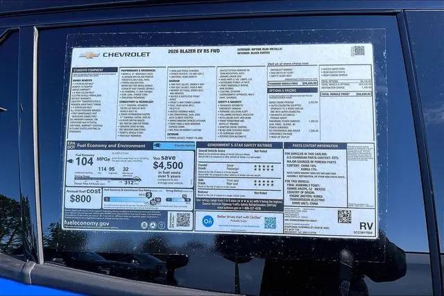 2026 Chevrolet V Blazer RS FWD