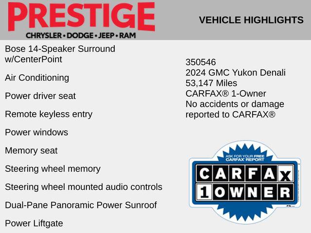 2024 GMC Yukon 4WD Denali 2024 GMC Yukon 4WD Denali