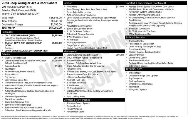 2023 Jeep Wrangler 4xe Sahara 4x4