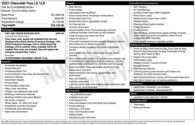 2021 Chevrolet Trax FWD LS