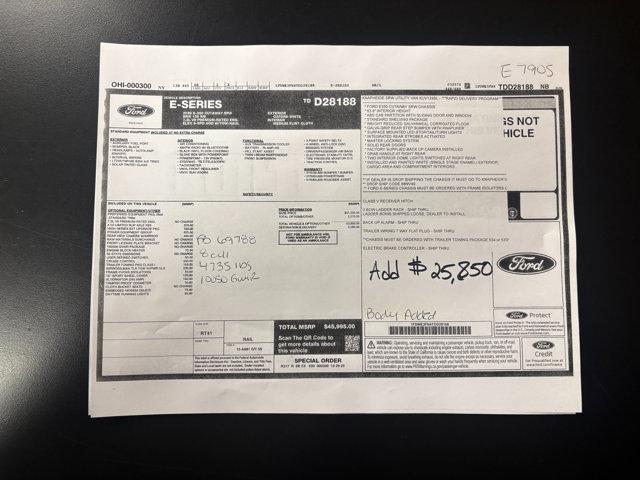 2026 Ford E-350 Cutaway Closed Service