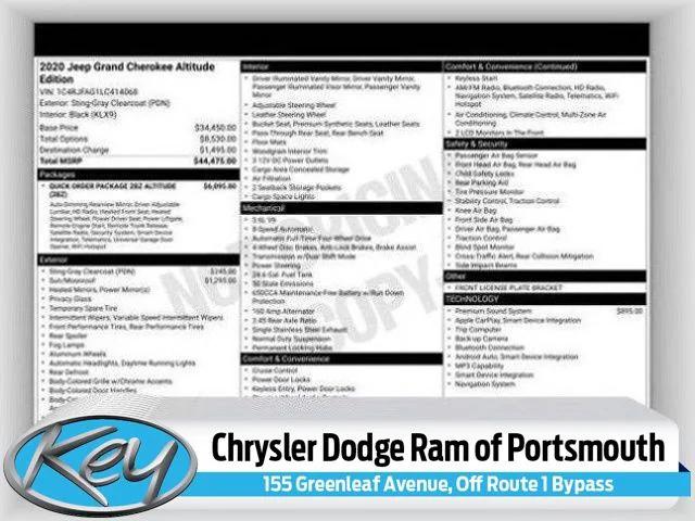 2020 Jeep Grand Cherokee Altitude 4X4