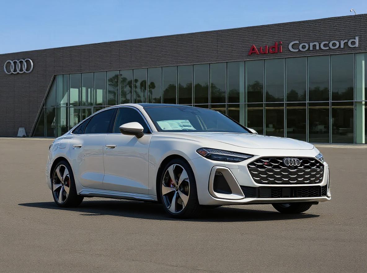 Glacier White Metallic 2025 Audi S5 3.0T quattro Premium Plus Sedan All-Wheel Drive Automatic