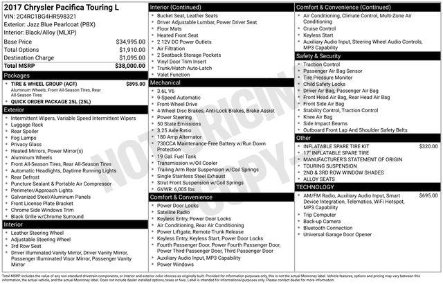 2017 Chrysler Pacifica Touring-L 2017 Chrysler Pacifica Touring-L