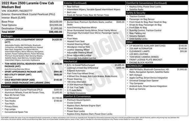 2022 RAM 2500 Laramie Crew Cab 4x4 64 Box