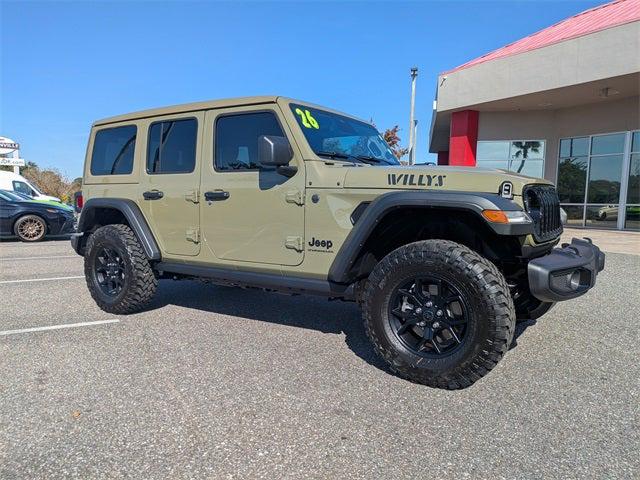 2026 Jeep Wrangler 4-Door Willys 4x4 2026 Jeep Wrangler 4-Door Willys 4x4