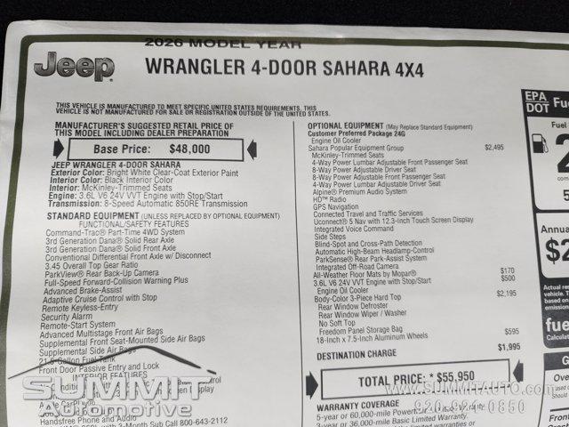 2026 Jeep Wrangler 4-Door Sahara 4x4
