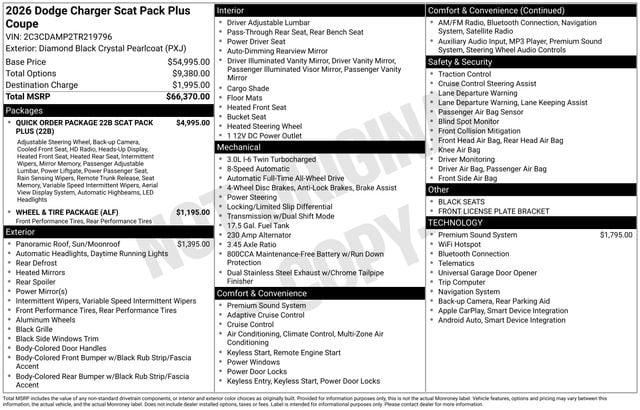 2026 Dodge Charger Scat Pack Plus 2-Door AWD