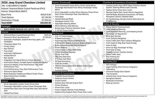 2026 Jeep Grand Cherokee Limited