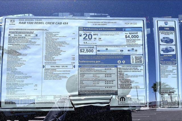 2026 Ram 1500 Rebel Crew Cab 4x4 57 Box